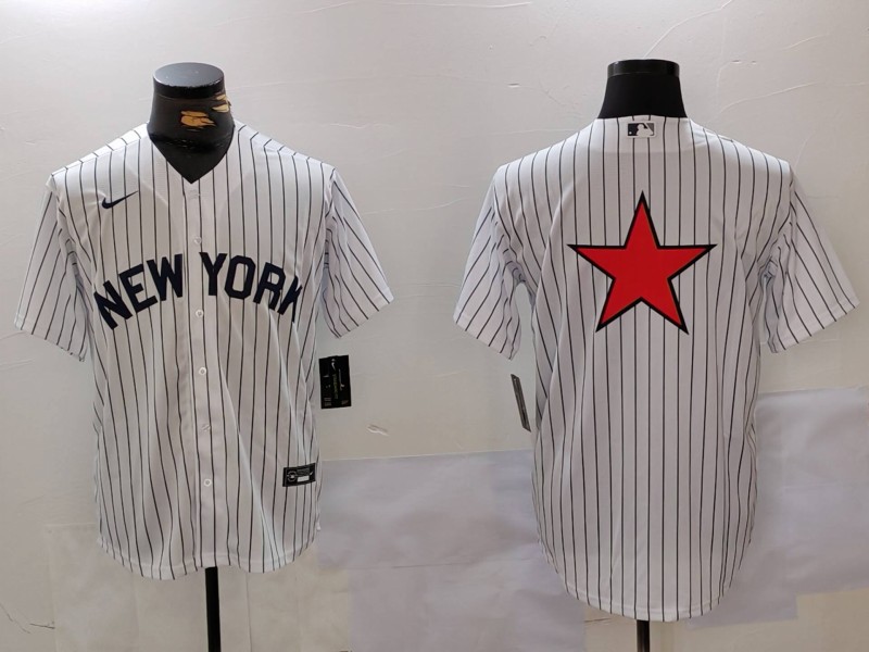 Men New York Yankees Blank White stripe Game 2024 Nike MLB Jersey style 91018